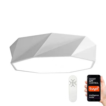 Immax NEO 07131-W80 - LED SMART Stmievateľné stropné svietidlo DIAMANTE biela LED/60W/230V + diaľkové ovládanie 80cm Tuya ZigBee