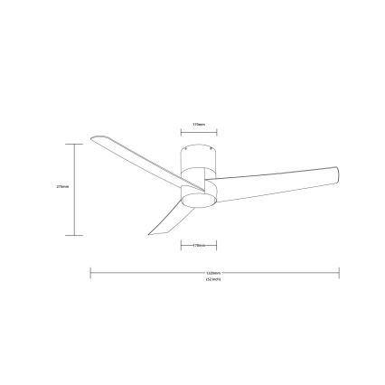 Immax NEO 07135-S - LED Stmievateľný stropný ventilátor FRESH LED/18W/230V Wi-Fi Tuya matný chróm + diaľkové ovládanie