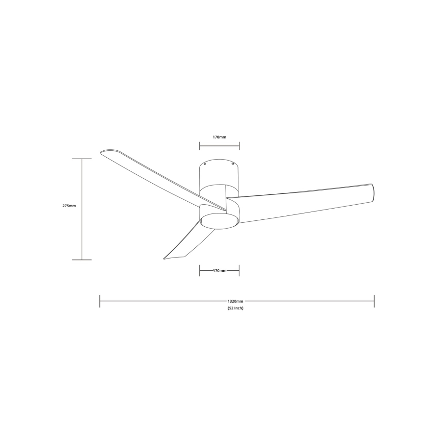 Immax NEO 07135-S - LED Stmievateľný stropný ventilátor FRESH LED/18W/230V Wi-Fi Tuya matný chróm + diaľkové ovládanie