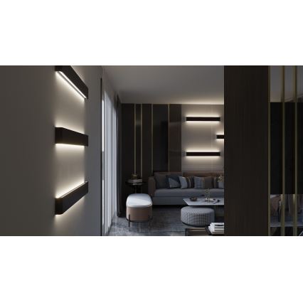 Immax NEO 07137-B - LED SMART Nástenné svietidlo LINEA čierna LED/40W/230V + DO 76 cm Tuya ZigBee