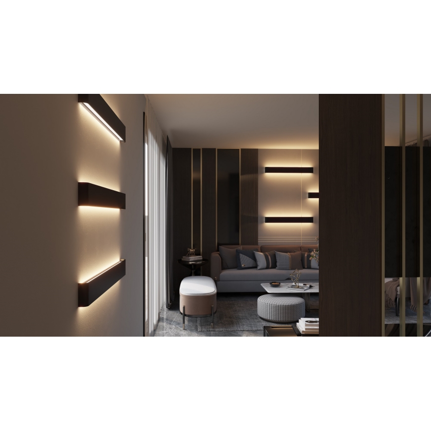 Immax NEO 07137-B - LED SMART Stmievateľné nástenné svietidlo LINEA čierna LED/40W/230V + diaľkové ovládanie 76 cm Tuya ZigBee