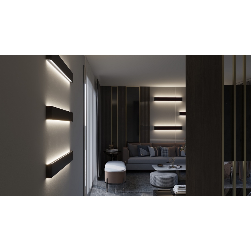 Immax NEO 07137-B - LED SMART Stmievateľné nástenné svietidlo LINEA čierna LED/40W/230V + diaľkové ovládanie 76 cm Tuya ZigBee