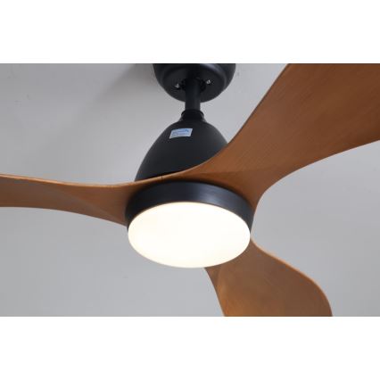 Immax NEO 07141-B - LED Stropný ventilátor NEO LITE FRESCO LED/18W/230V Tuya Wi-Fi čierna/hnědá+ diaľkové ovládanie