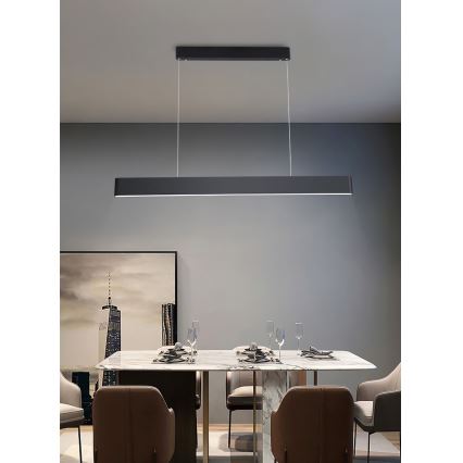 Immax NEO 07157-B120X - LED RGB+CCT Stmievateľný luster na lanku MILANO LED/40W/230V Tuya čierna