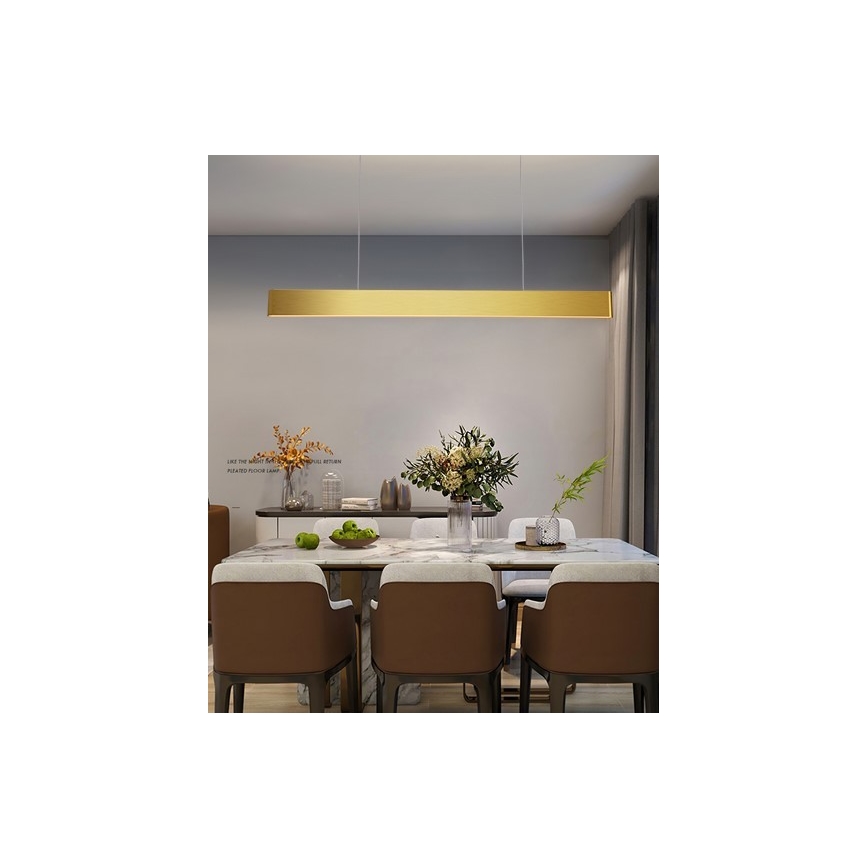 Immax NEO 07157-G120X - LED RGB+CCTW Stmievateľný luster na lanku MILANO LED/40W/230V Tuya zlatá