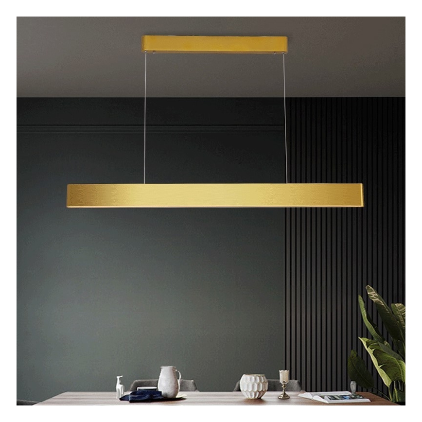 Immax NEO 07157-G120X - LED RGB+CCTW Stmievateľný luster na lanku MILANO LED/40W/230V Tuya zlatá
