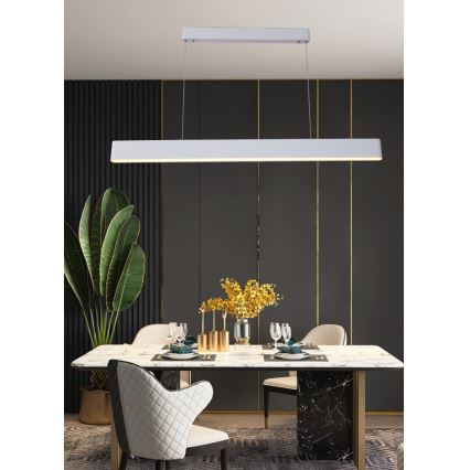 Immax NEO 07157-W120X - LED RGB+CCT Stmievateľný luster na lanku MILANO LED/40W/230V Tuya biela