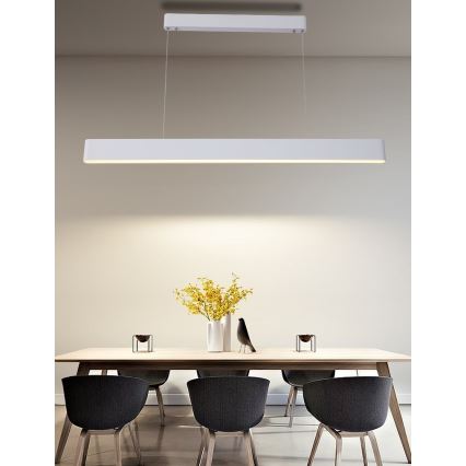 Immax NEO 07157-W120X - LED RGB+CCT Stmievateľný luster na lanku MILANO LED/40W/230V Tuya biela