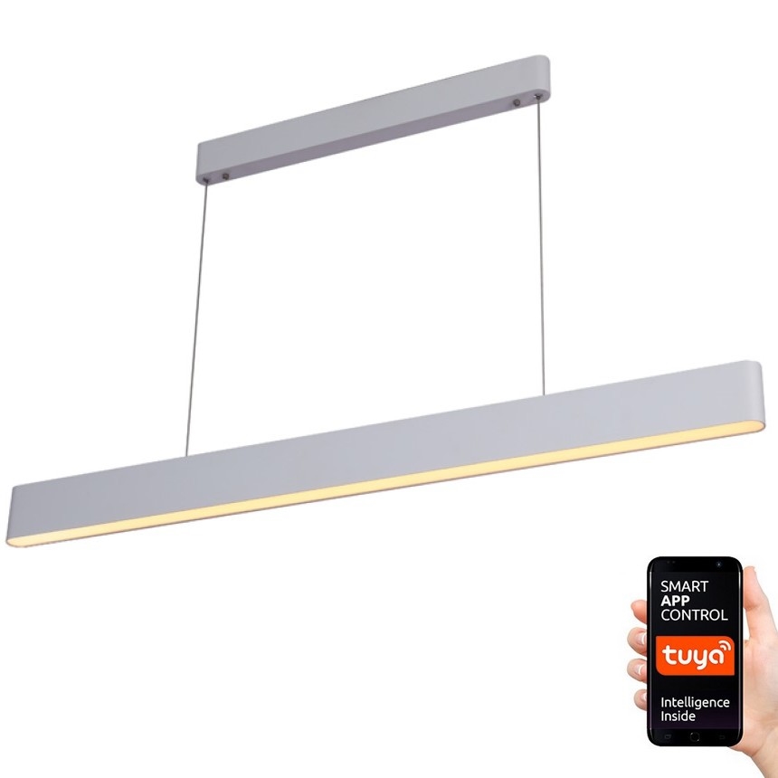 Immax NEO 07157-W120X - LED RGB+CCT Stmievateľný luster na lanku MILANO LED/40W/230V Tuya biela