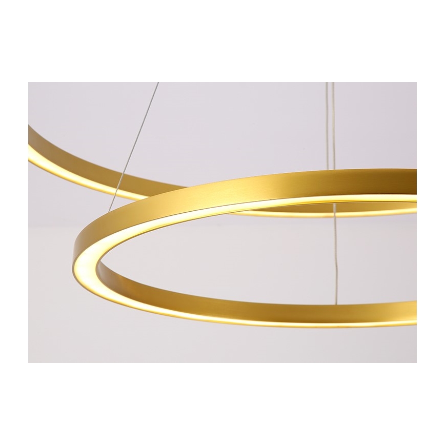 Immax NEO 07159-G80-60 - LED Stmievateľný luster na lanku FINO LED/93W/230V Tuya zlatá + diaľkové ovládanie