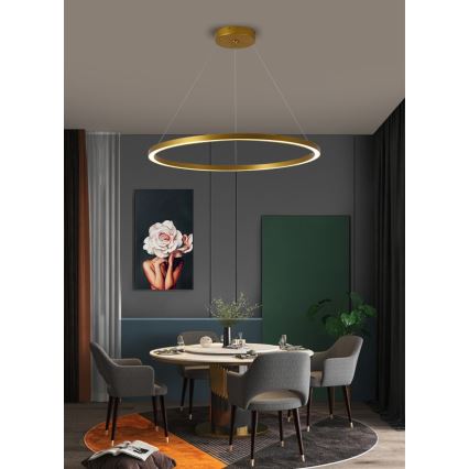 Immax NEO 07159-G80 - LED Stmievateľný luster na lanku FINO LED/60W/230V Tuya zlatá + diaľkové ovládanie