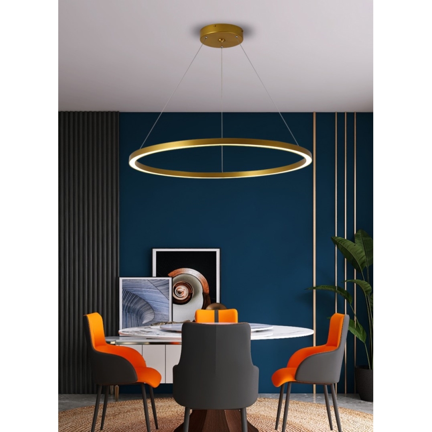 Immax NEO 07159-G80 - LED Stmievateľný luster na lanku FINO LED/60W/230V Tuya zlatá + diaľkové ovládanie