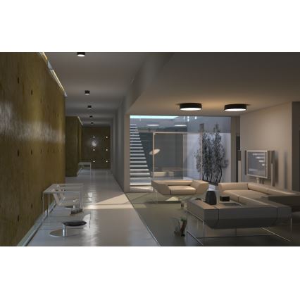 Immax NEO 07203L-LED Stmievateľné stropné svietidlo RONDATE 65W/230V 3000-6000K Tuya čierna + diaľkové ovládanie