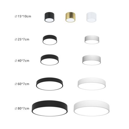 Immax NEO 07203L-LED Stmievateľné stropné svietidlo RONDATE 65W/230V 3000-6000K Tuya čierna + diaľkové ovládanie