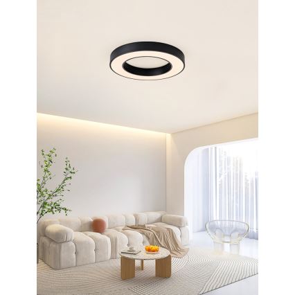 Immax NEO 07209L - LED Stmievateľné stropné svietidlo PASTEL LED/53W/230V 60 cm čierna Tuya + diaľkové ovládanie