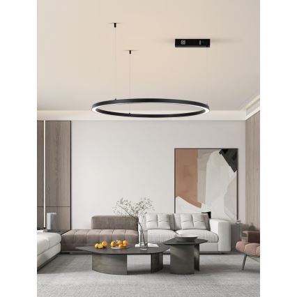 Immax NEO 07215L - LED Stmievateľný luster na lanku FINO LED/60W/230V 80 cm čierna Tuya + diaľkové ovládanie