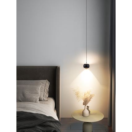 Immax NEO 07219L - LED Stmievateľný luster na lanku DORMINE LED/6W/230V matná čierna Tuya + diaľkové ovládanie