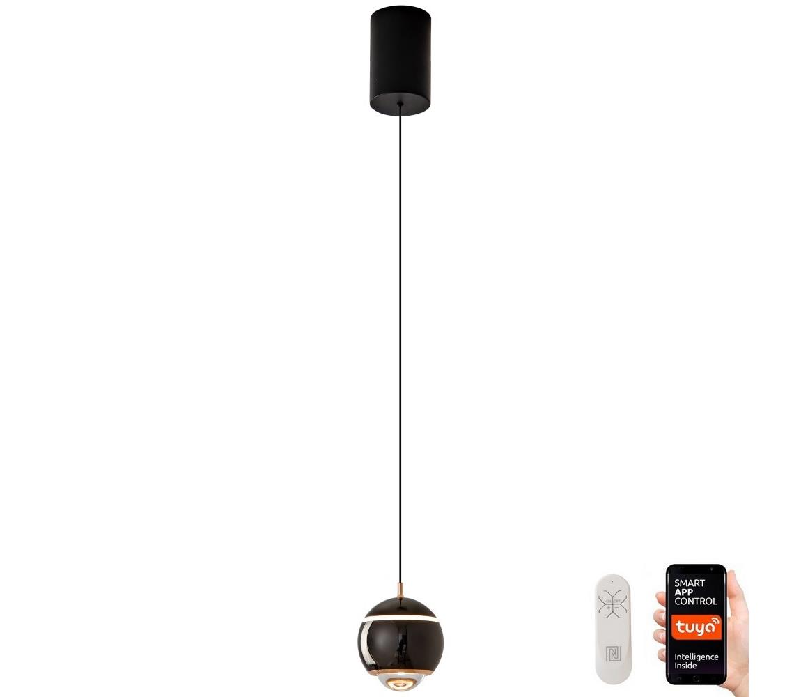Neo NEO 07220L - LED Stmievateľný luster DORMINE 6W/230V lesklá čierna Tuya +DO