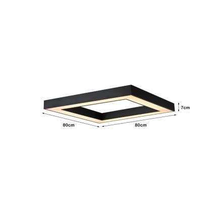 Immax NEO 07239L - LED Stmievateľné stropné svietidlo CANTO LED/60W/230V čierna Tuya + diaľkové ovládanie