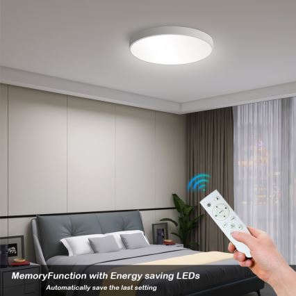 Immax NEO 07251L - LED Stmievateľné stropné svietidlo NEO LITE SEMPLICI LED/36W/230V 3000-6000K Wi-Fi Tuya biela + diaľkové ovládanie