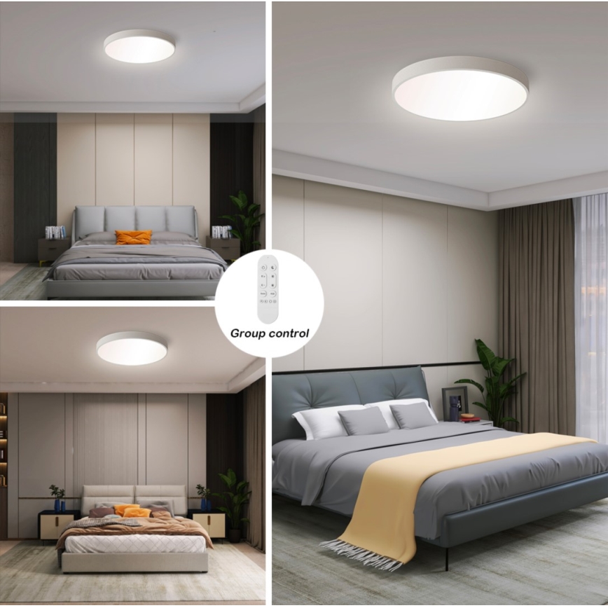 Immax NEO 07251L - LED Stmievateľné stropné svietidlo NEO LITE SEMPLICI LED/36W/230V 3000-6000K Wi-Fi Tuya biela + diaľkové ovládanie