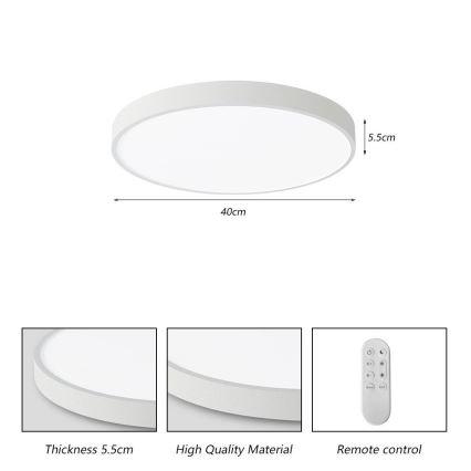 Immax NEO 07251L - LED Stmievateľné stropné svietidlo NEO LITE SEMPLICI LED/36W/230V 3000-6000K Wi-Fi Tuya biela + diaľkové ovládanie