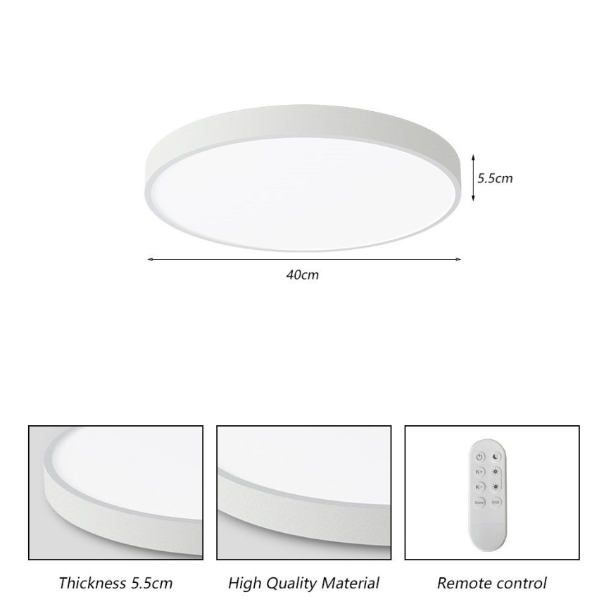 Immax NEO 07251L - LED Stmievateľné stropné svietidlo NEO LITE SEMPLICI LED/36W/230V 3000-6000K Wi-Fi Tuya biela + diaľkové ovládanie