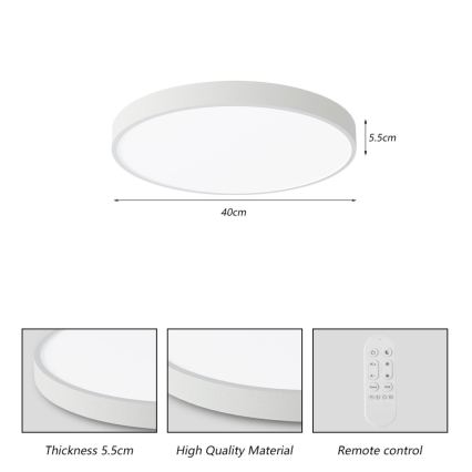 Immax NEO 07251L - LED Stmievateľné stropné svietidlo NEO LITE SEMPLICI LED/36W/230V 3000-6000K Wi-Fi Tuya biela + diaľkové ovládanie