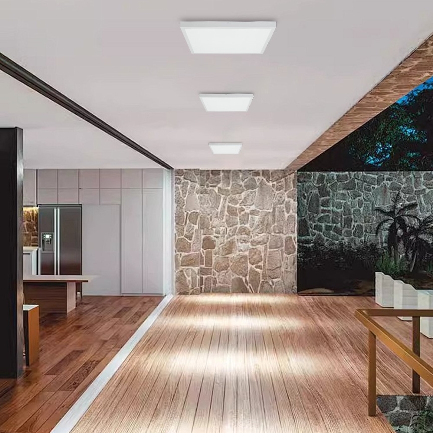 Immax NEO 07277L - LED Stmievateľné kúpeľňové stropné svietidlo NEO LITE FRAME LED/50W/230V IP44 Wi-Fi Tuya +dálkové ovládanie biela
