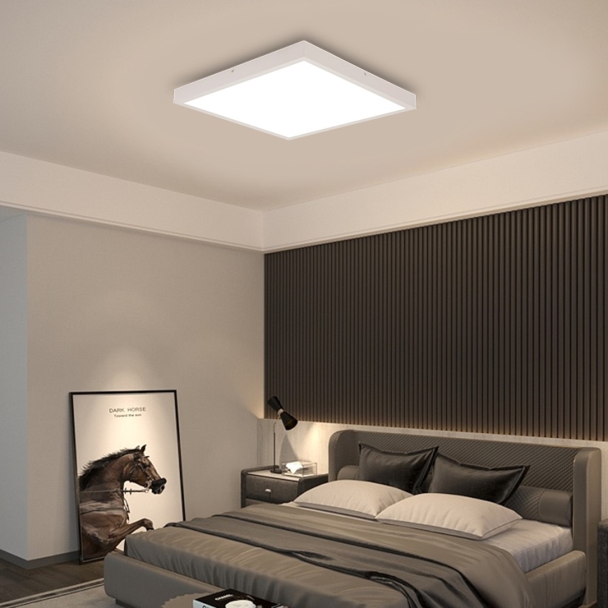 Immax NEO 07277L - LED Stmievateľné kúpeľňové stropné svietidlo NEO LITE FRAME LED/50W/230V IP44 Wi-Fi Tuya +dálkové ovládanie biela