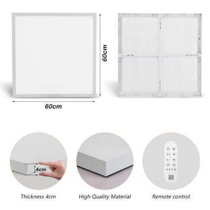 Immax NEO 07277L - LED Stmievateľné kúpeľňové stropné svietidlo NEO LITE FRAME LED/50W/230V IP44 Wi-Fi Tuya +dálkové ovládanie biela