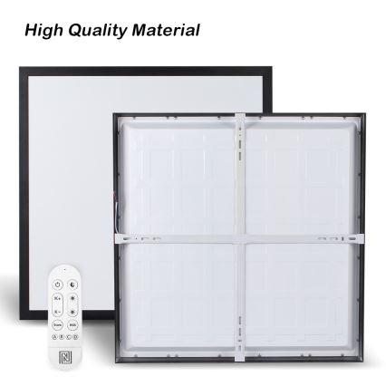 Immax NEO 07279L - LED Stmievateľné kúpeľňové stropné svietidlo NEO LITE FRAME LED/50W/230V IP44 Wi-Fi Tuya + diaľkové ovládanie čierna