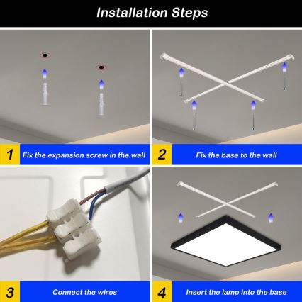 Immax NEO 07279L - LED Stmievateľné kúpeľňové stropné svietidlo NEO LITE FRAME LED/50W/230V IP44 Wi-Fi Tuya + diaľkové ovládanie čierna