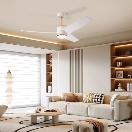 Immax NEO 07281L - LED+CCT stmievateľný stropný ventilátor BEAUTY LED/18W/230V 3000/4000/6000K Wi-Fi Tuya pr. 132 cm + diaľkové ovládanie