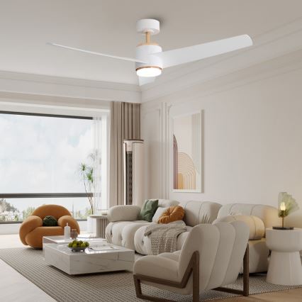 Immax NEO 07281L - LED+CCT stmievateľný stropný ventilátor BEAUTY LED/18W/230V 3000/4000/6000K Wi-Fi Tuya pr. 132 cm + diaľkové ovládanie