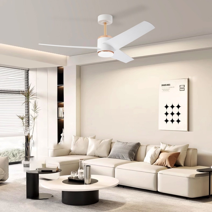 Immax NEO 07281L - LED+CCT stmievateľný stropný ventilátor BEAUTY LED/18W/230V 3000/4000/6000K Wi-Fi Tuya pr. 132 cm + diaľkové ovládanie