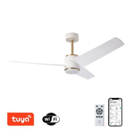 Immax NEO 07281L - LED+CCT stmievateľný stropný ventilátor BEAUTY LED/18W/230V 3000/4000/6000K Wi-Fi Tuya pr. 132 cm + diaľkové ovládanie