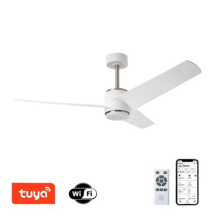 Immax NEO 07282L - LED+CCT Stmievateľný stropný ventilátor BEAUTY LED/18W/230V 3000/4000/6000K Wi-Fi Tuya pr. 132 cm + diaľkové ovládanie