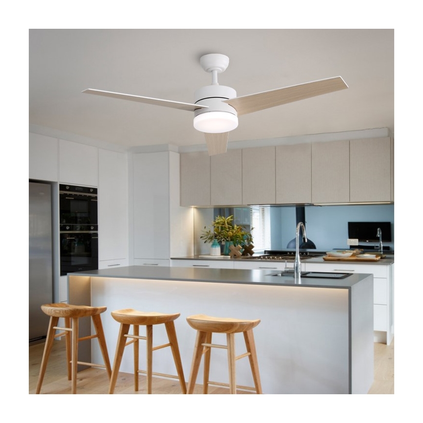 Immax NEO 07284L - LED+CCT stmievateľný stropný ventilátor VARIABLE LED/24W/230V 3000/4000/6000K Wi-Fi Tuya pr. 132 cm + diaľkové ovládanie