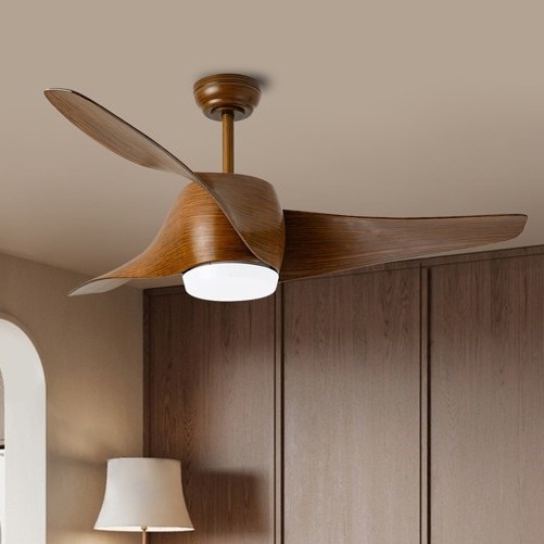 Immax NEO 07286L - LED Stmievateľný stropný ventilátor WAVE LED/18W/230V Wi-Fi Tuya hnedá + diaľkové ovládanie