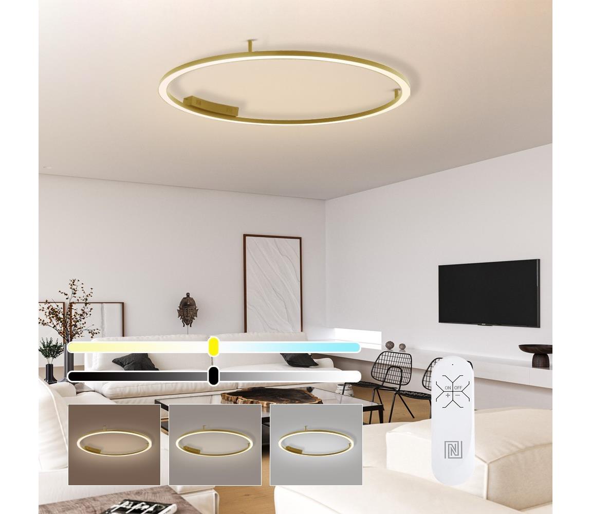 NEO 07290-120G-LED+CCT stmievateľné stropné svietidlo FINO 72W/230V Tuya pr. 120 cm+DO 07290-120G