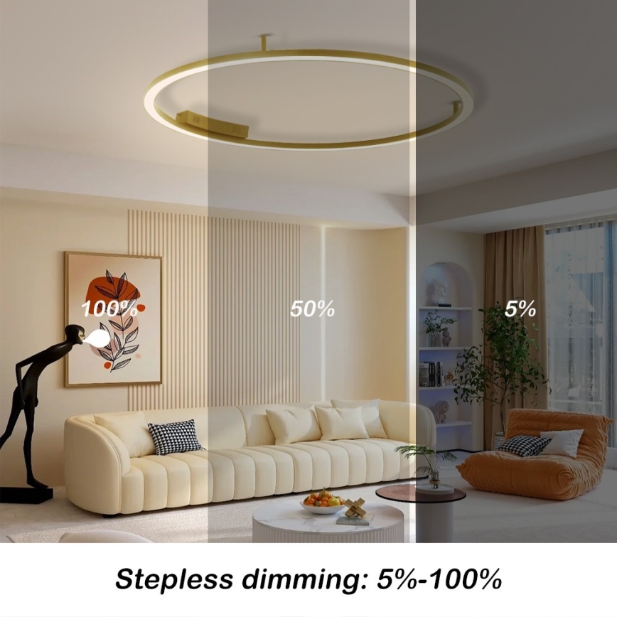 Immax NEO 07290-120G - LED+CCT Stmievateľné stropné svietidlo FINO LED/55W/230V 2700-6500K Tuya pr. 120 cm + diaľkové ovládanie
