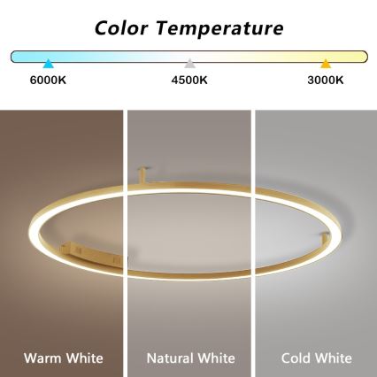 Immax NEO 07290-120G - LED+CCT Stmievateľné stropné svietidlo FINO LED/55W/230V 2700-6500K Tuya pr. 120 cm + diaľkové ovládanie