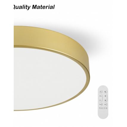 Immax NEO 07292L - Stmievateľné LED stropné svietidlo NEO LITE SEMPLICI LED/36W/230V 3000-6000K priemer 40 cm Wi-Fi Tuya zlatá + diaľkové ovládanie