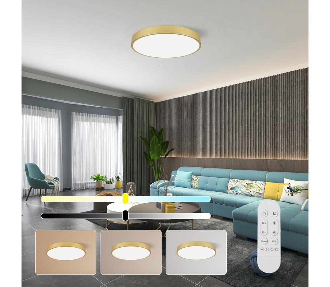 NEO 07293L - LED+CCT stmievateľné stropné svietidlo SEMPLICI 60W/230V, priemer 60 cm + diaľkový ovládač 07293L
