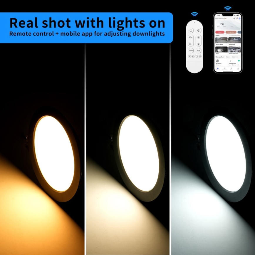 Immax NEO 07294L - LED Stmievateľné podhľadové svietidlo DOWN LED/36W/230V Wi-Fi Tuya Ø 23 cm biela