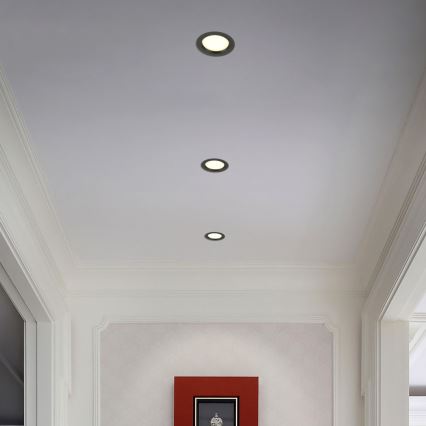 Immax NEO 07294L - LED stmievateľné podhľadové svietidlo DOWN LED/12W/230V Wi-Fi pr. 12 cm čierna