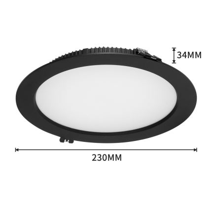 Immax NEO 07294L - LED stmievateľné podhľadové svietidlo DOWN LED/36W/230V Wi-Fi pr. 23 cm čierna