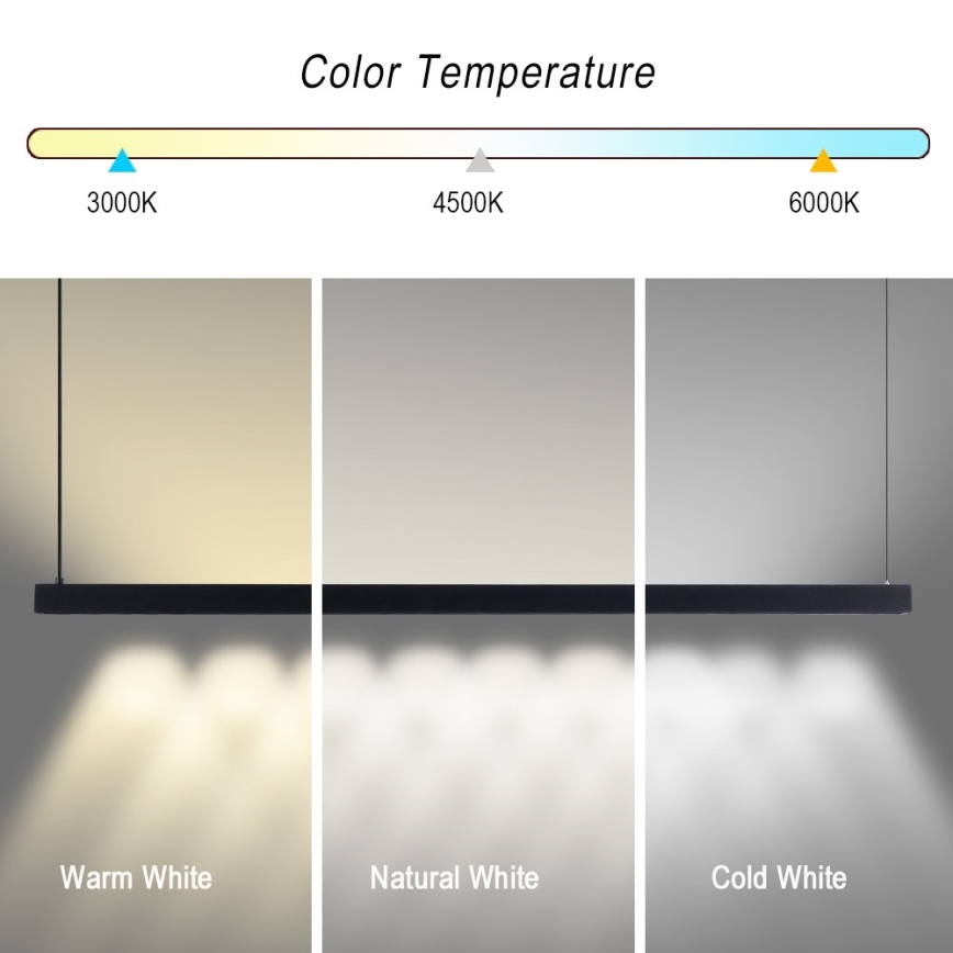 Immax NEO 07307L - LED stmievateľný luster na lane MADEIRA LED/33W/230V Wi-Fi Tuya 152 cm čierna + diaľkové ovládanie