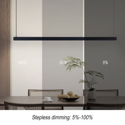 Immax NEO 07307L - LED stmievateľný luster na lane MADEIRA LED/33W/230V Wi-Fi Tuya 152 cm čierna + diaľkové ovládanie